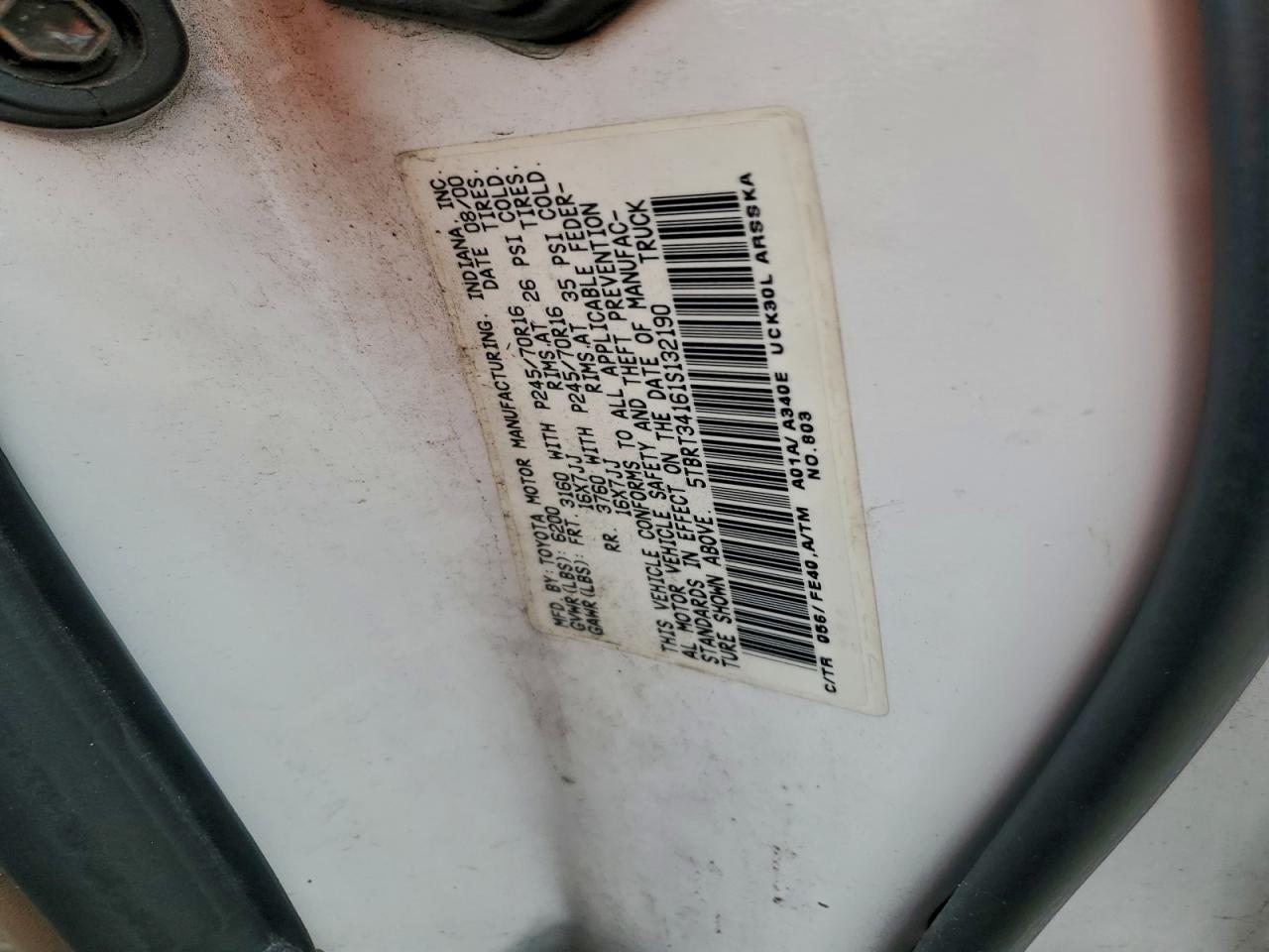 2001 TOYOTA TUNDRA ACCESS CAB photo 12