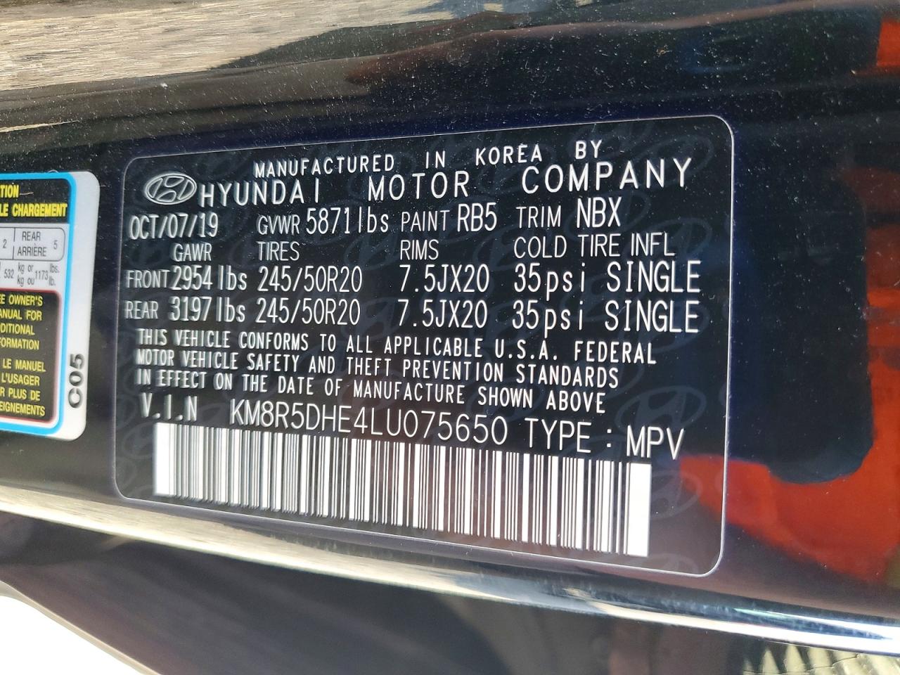 2020 HYUNDAI PALISADE LIMITED photo 27
