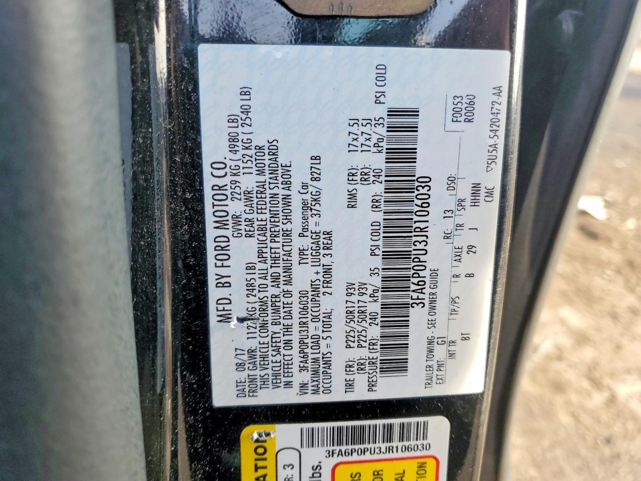 2018 FORD FUSION SE PHEV photo 12
