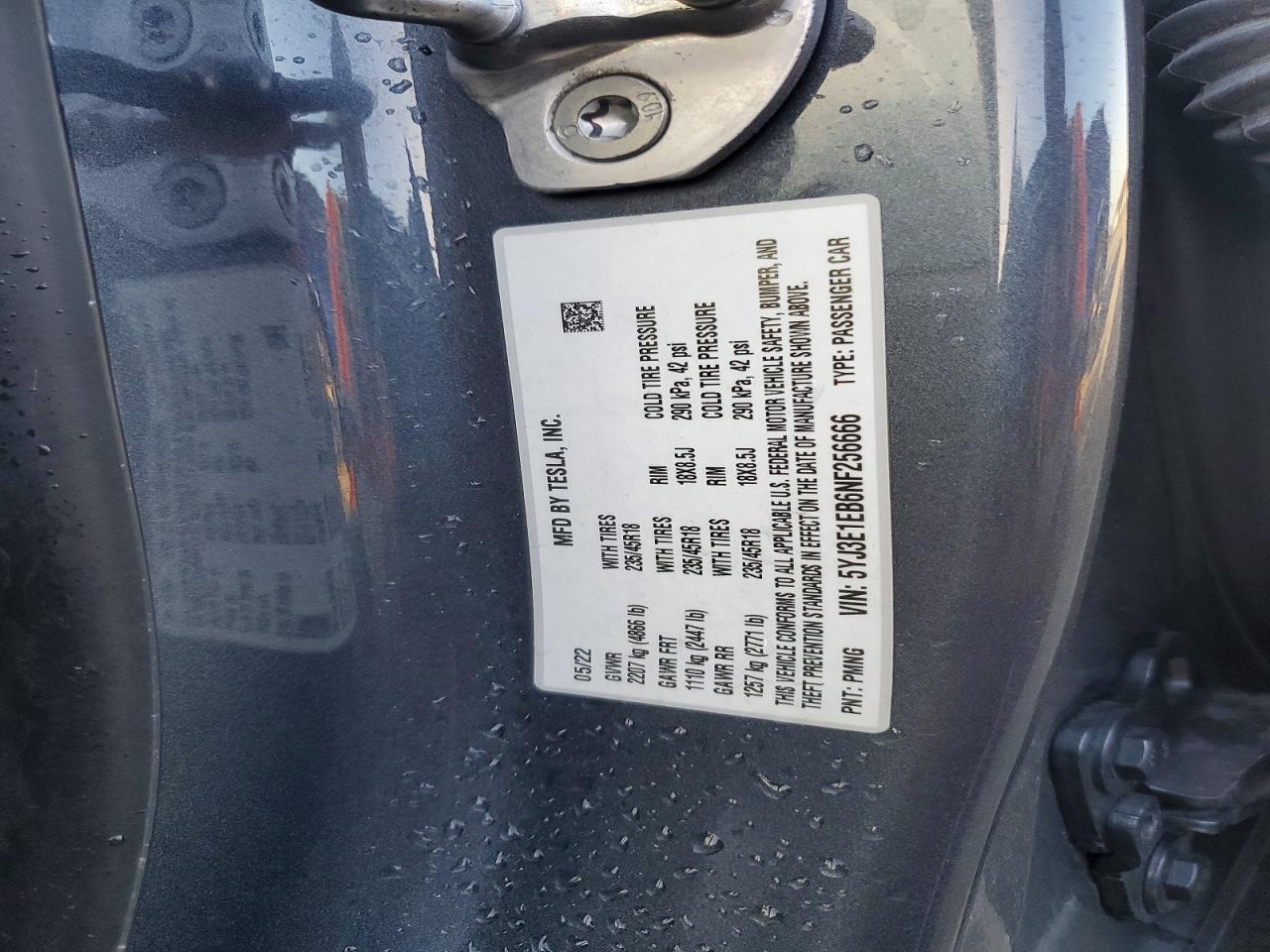 2022 TESLA MODEL 3 photo 12