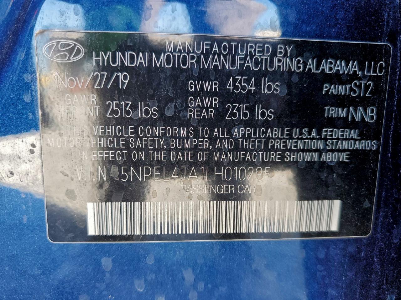 2020 HYUNDAI SONATA SEL photo 12