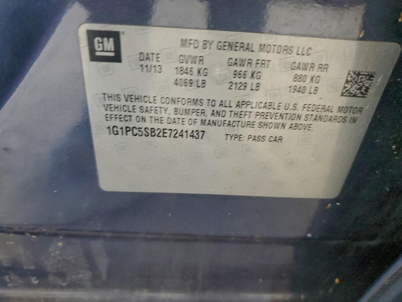 2014 CHEVROLET CRUZE LT photo 13