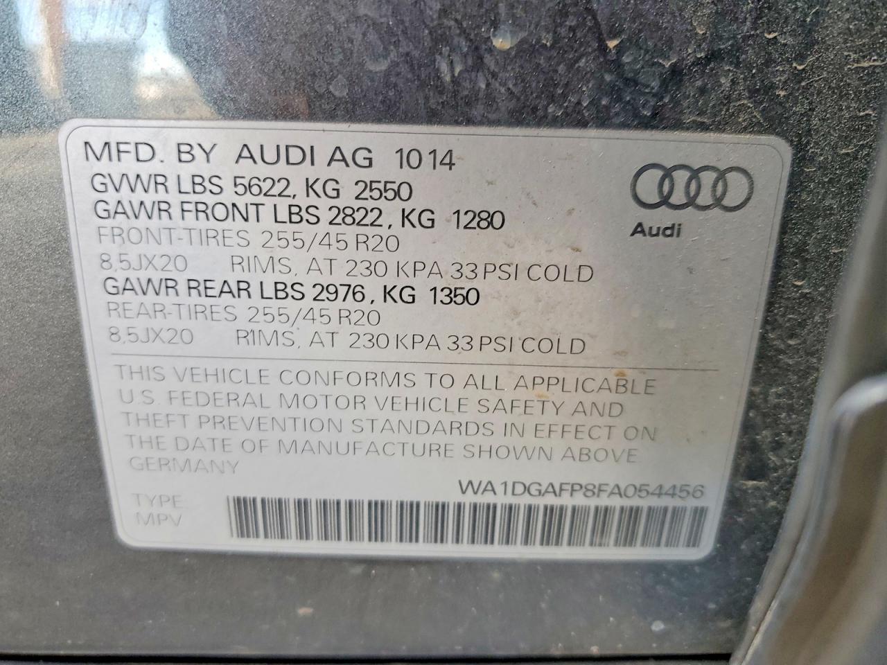 2015 AUDI Q5 PREMIUM PLUS photo 13