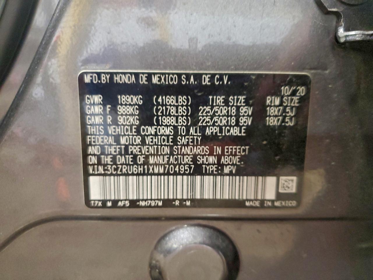 2021 HONDA HR-V SPORT photo 12