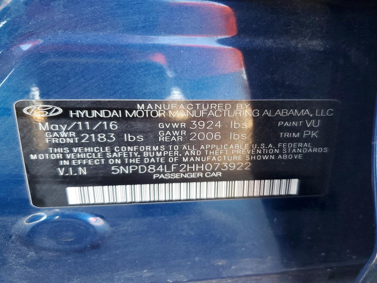 2017 HYUNDAI ELANTRA SE photo 25
