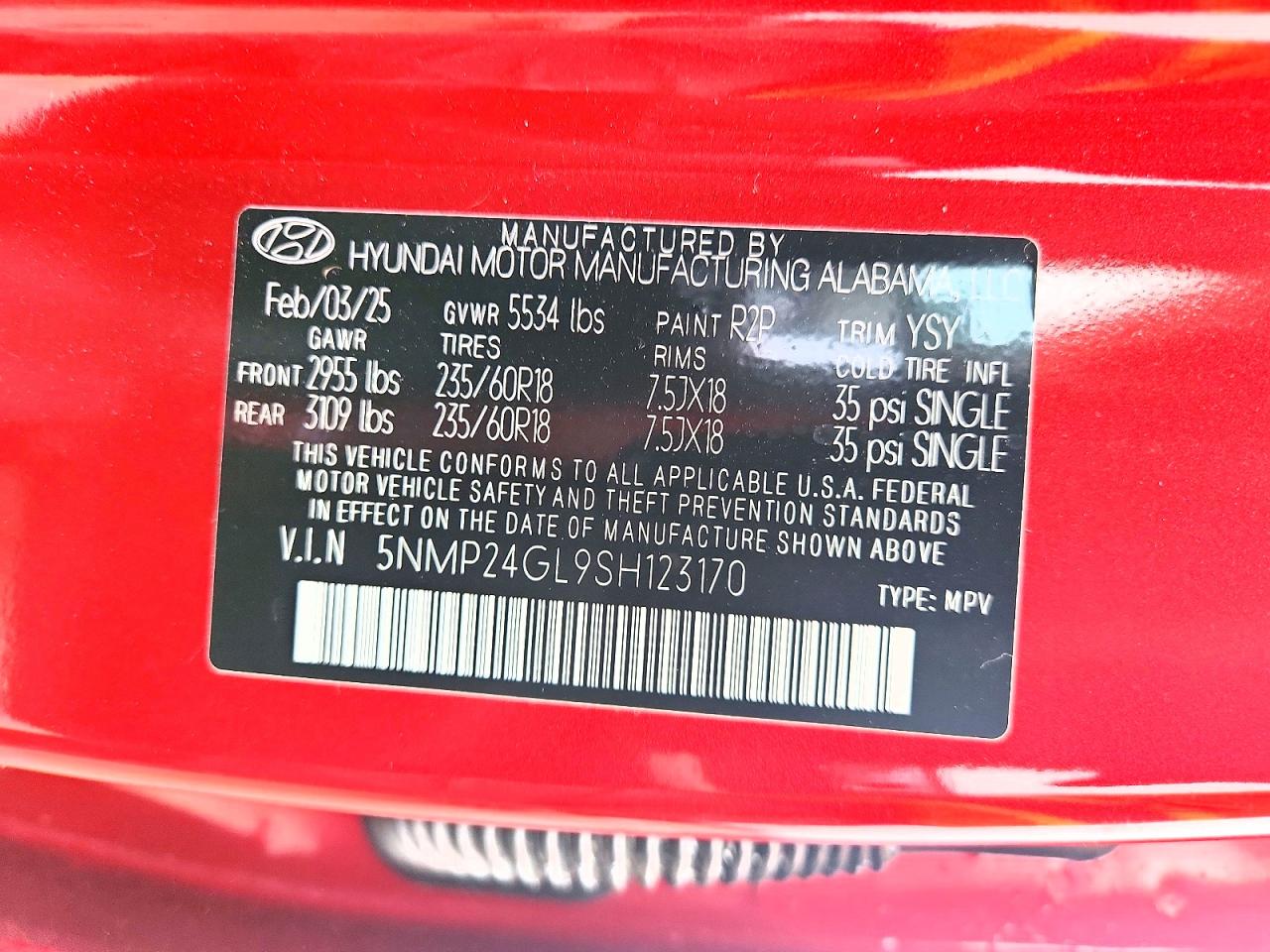 2025 HYUNDAI SANTA FE SEL photo 13