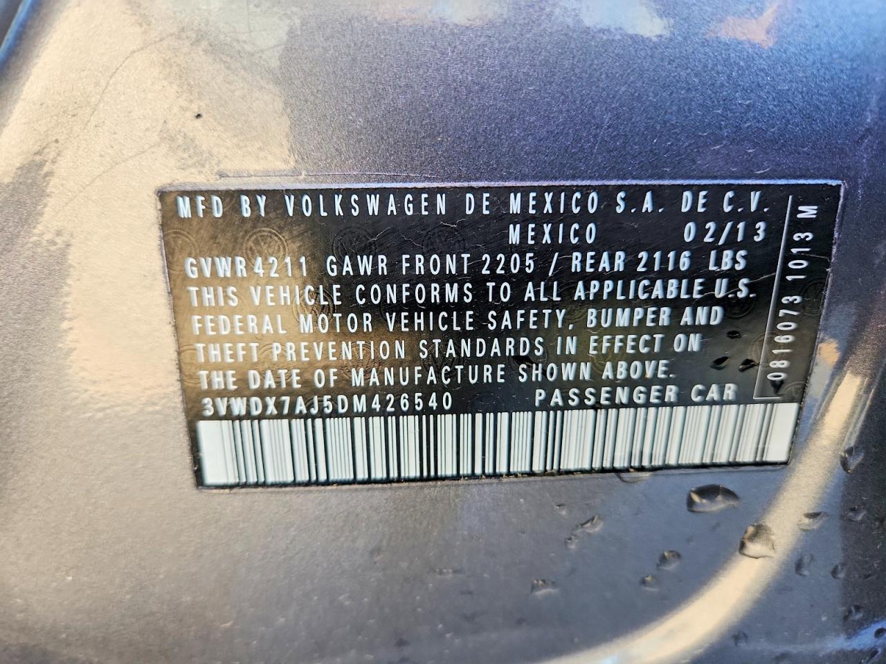 2013 VOLKSWAGEN JETTA SE photo 13