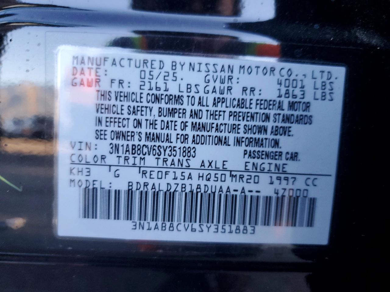 2025 NISSAN SENTRA SV photo 12