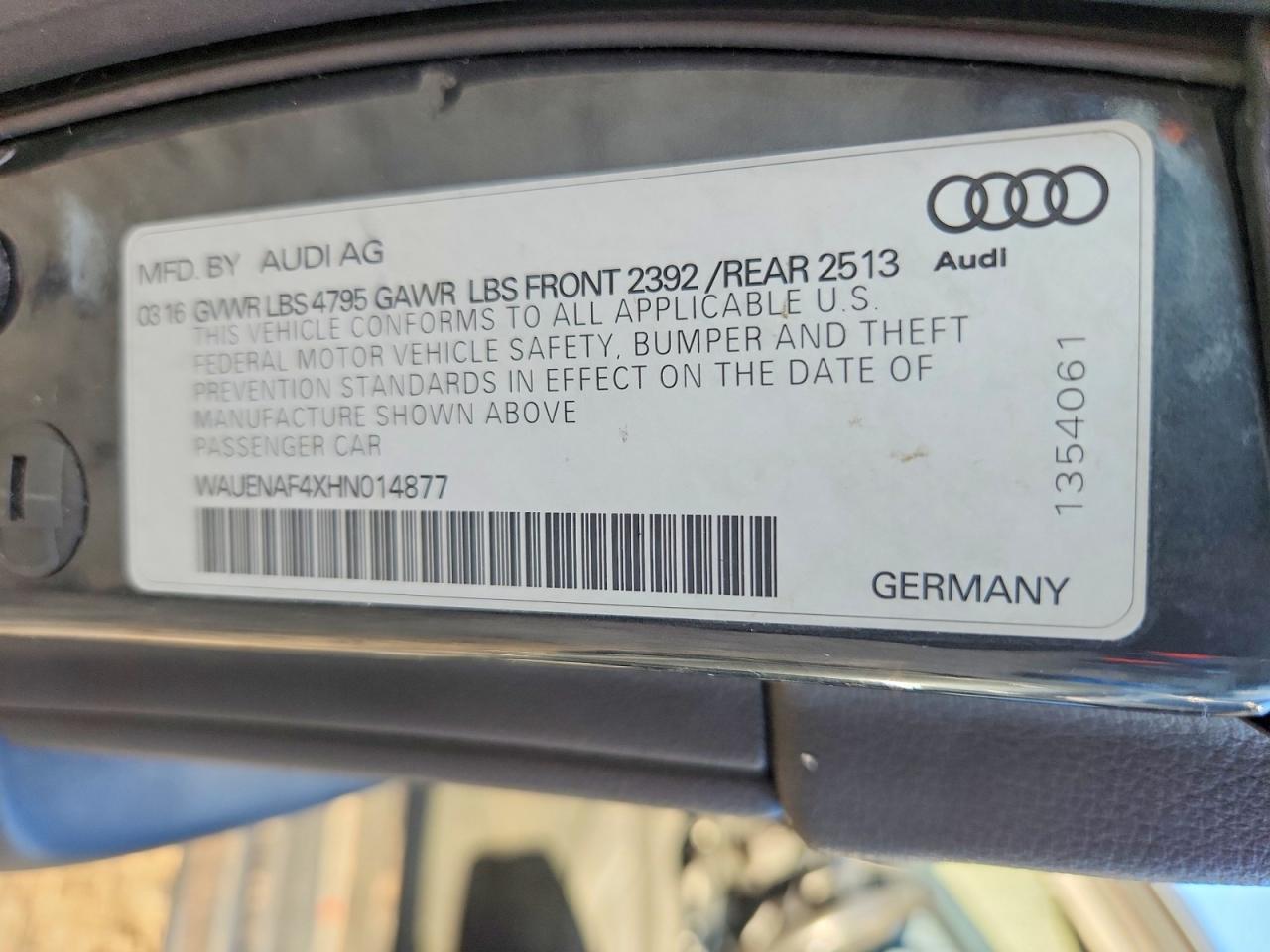 2017 AUDI A4 PREMIUM PLUS photo 12