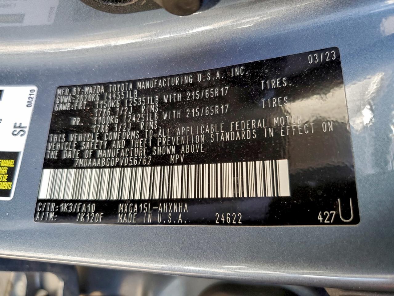 2023 TOYOTA COROLLA CROSS L photo 13