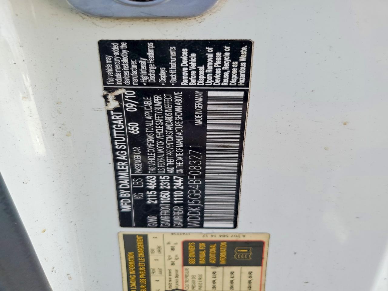 2011 MERCEDES-BENZ E 350 photo 45