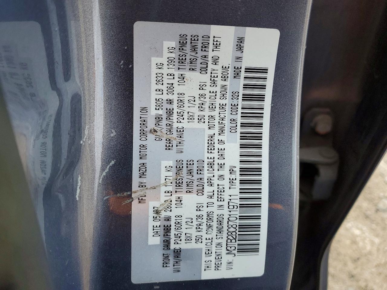 2007 MAZDA CX-9 photo 14