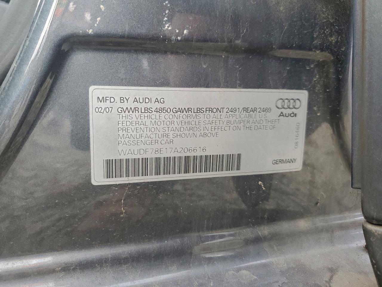 2007 AUDI A4 2.0T QUATTRO photo 12