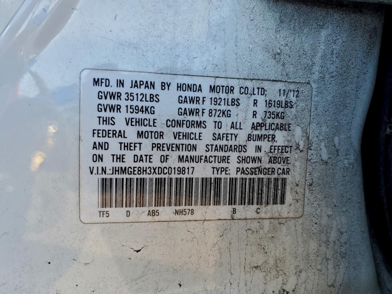 2013 HONDA FIT photo 12