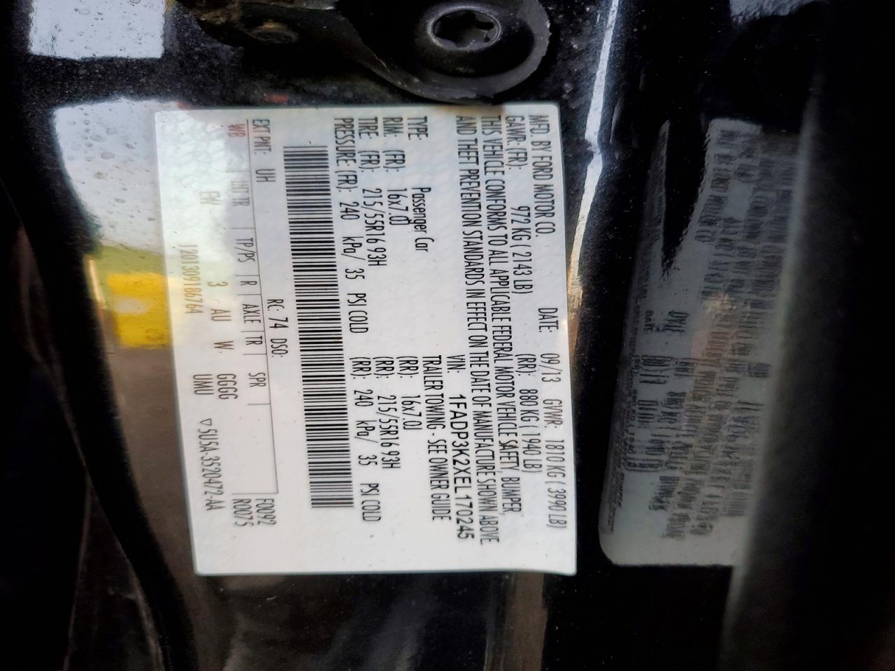 2014 FORD FOCUS SE photo 12