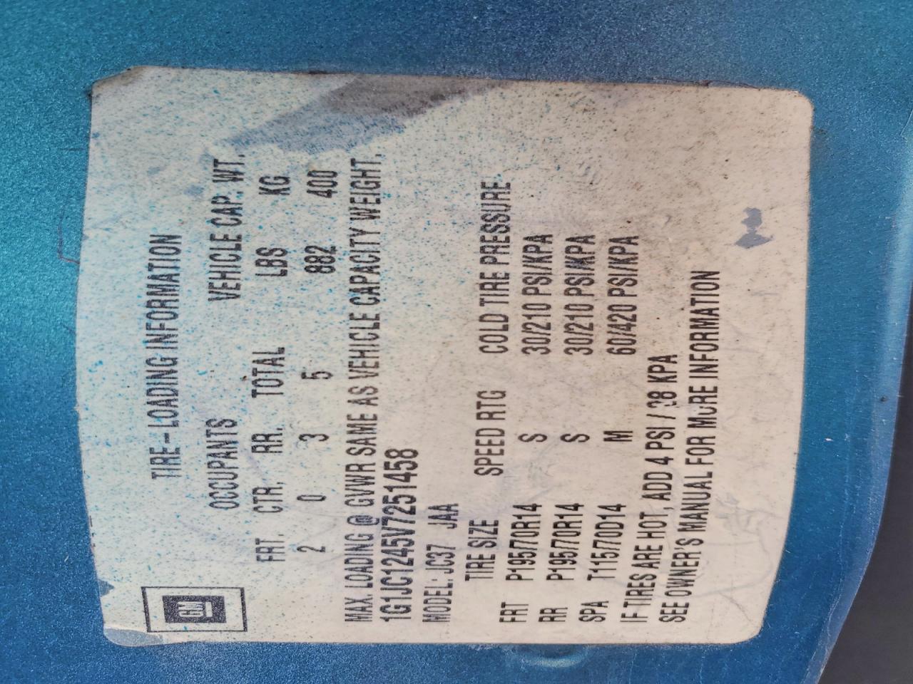 1997 CHEVROLET CAVALIER BASE photo 12