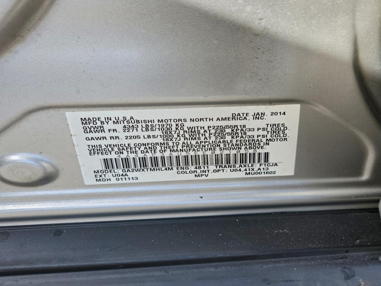 2014 MITSUBISHI OUTLANDER SPORT ES photo 13