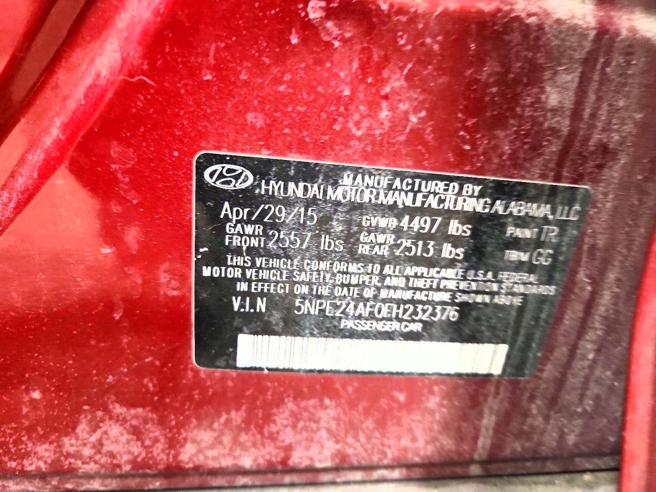 2015 HYUNDAI SONATA SE photo 34