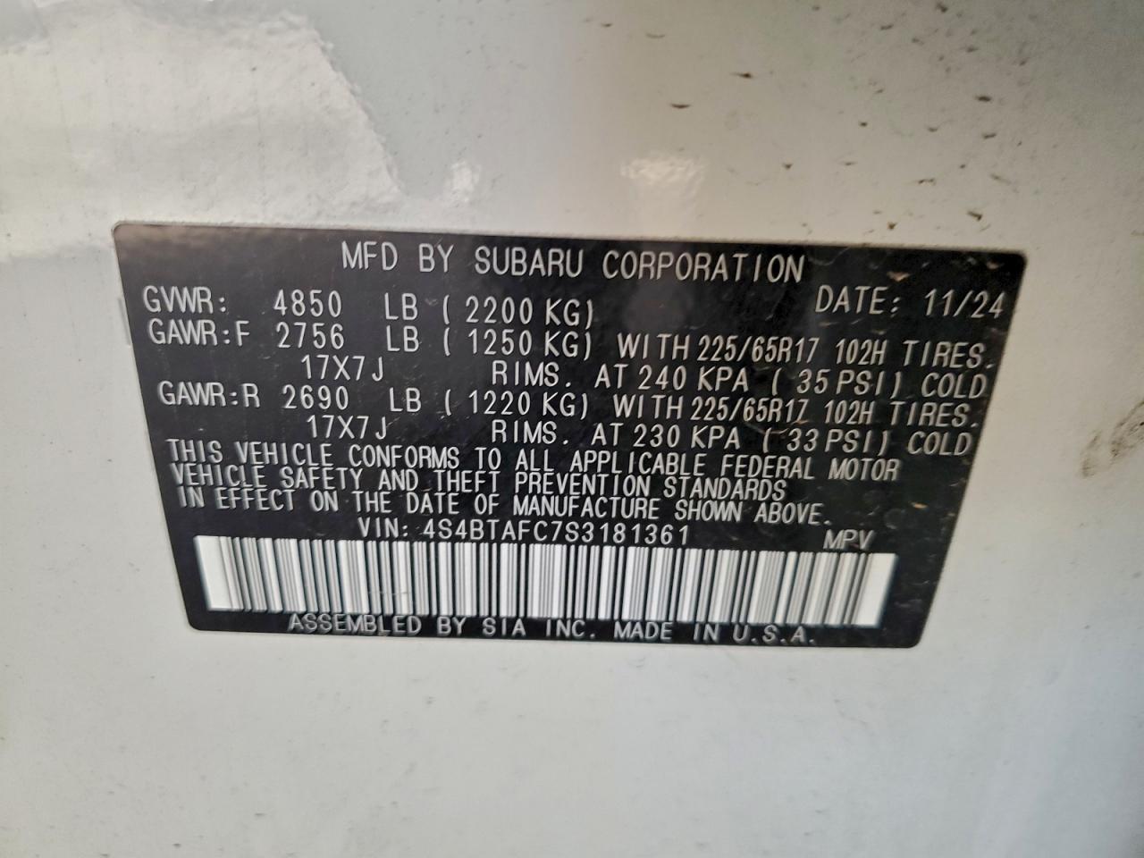 2025 SUBARU OUTBACK PREMIUM photo 12