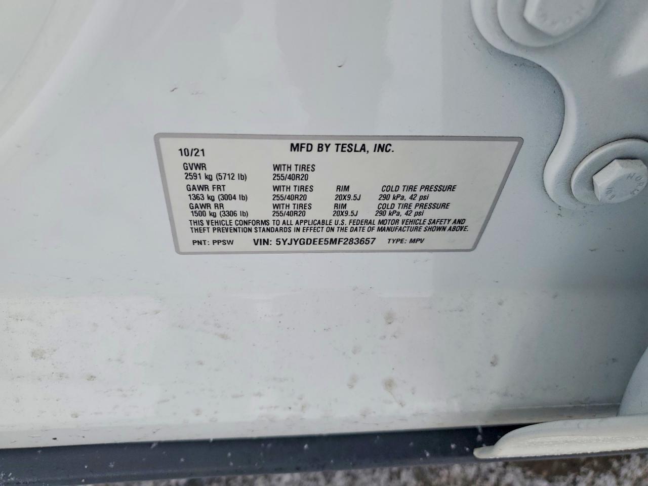 2021 TESLA MODEL Y photo 13