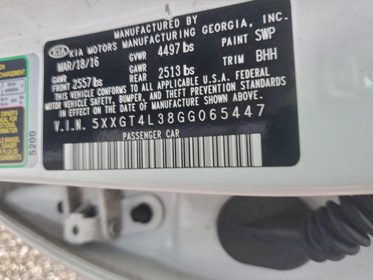 2016 KIA OPTIMA LX photo 12