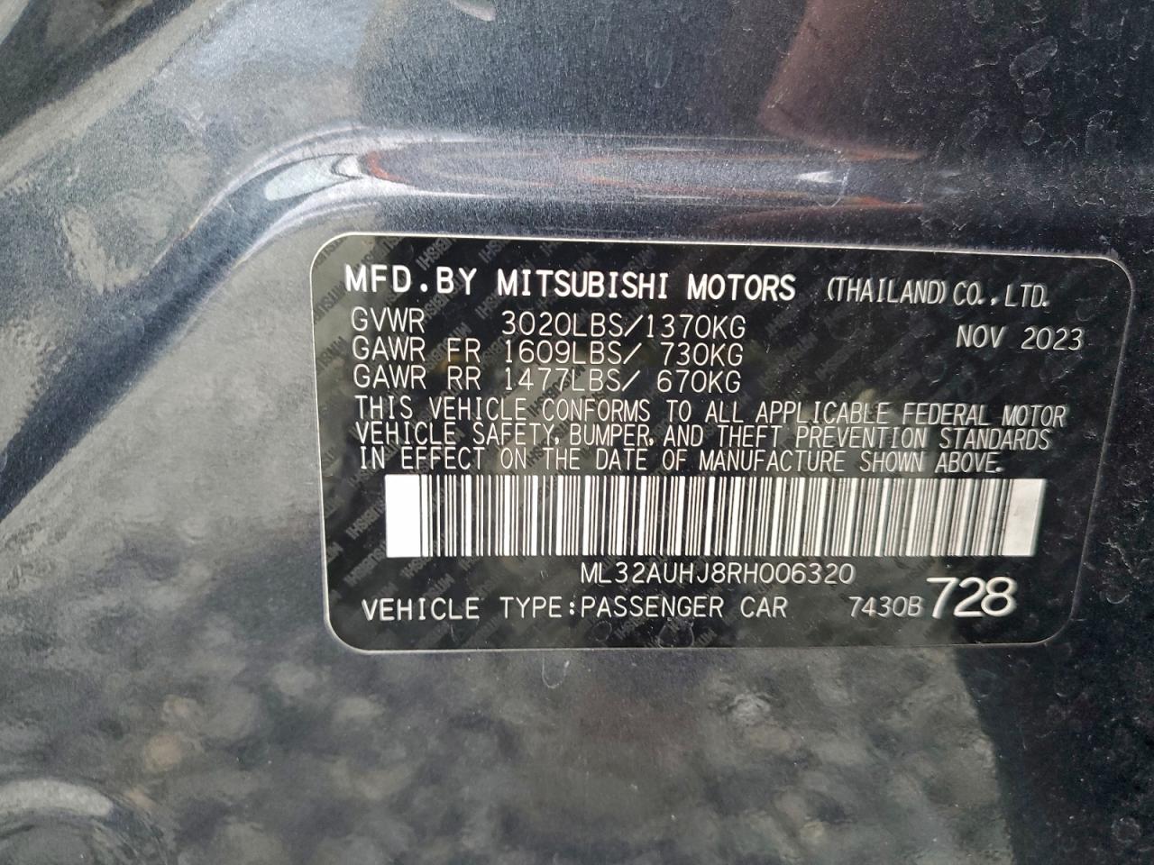 2024 MITSUBISHI MIRAGE ES photo 13