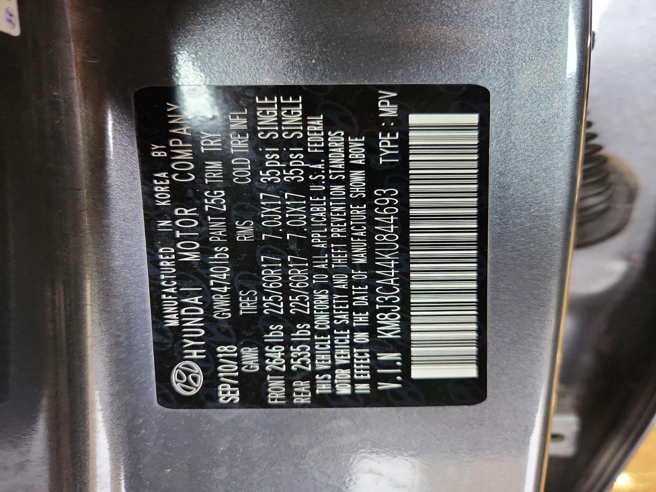 2019 HYUNDAI TUCSON LIMITED photo 13