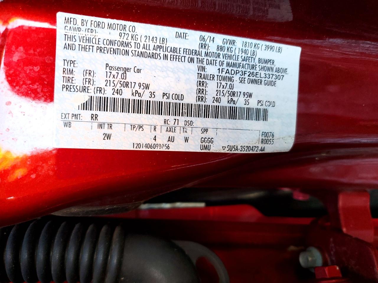 2014 FORD FOCUS SE photo 12