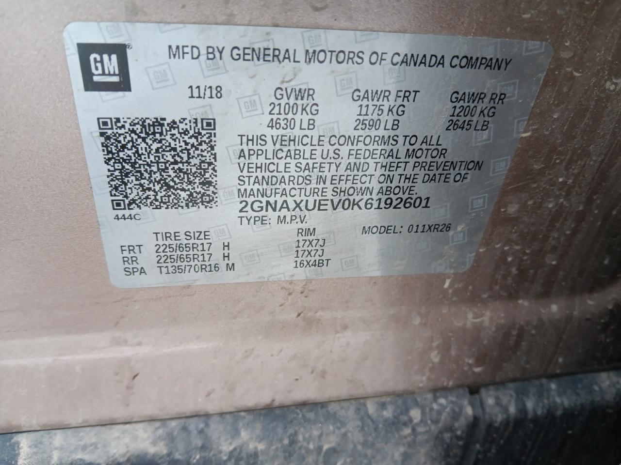 2019 CHEVROLET EQUINOX LT photo 13