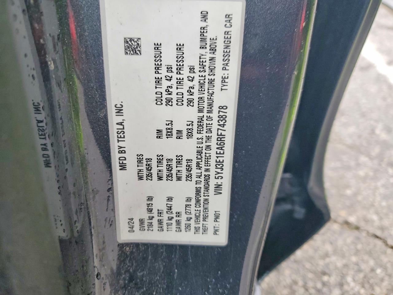 2024 TESLA MODEL 3 photo 13