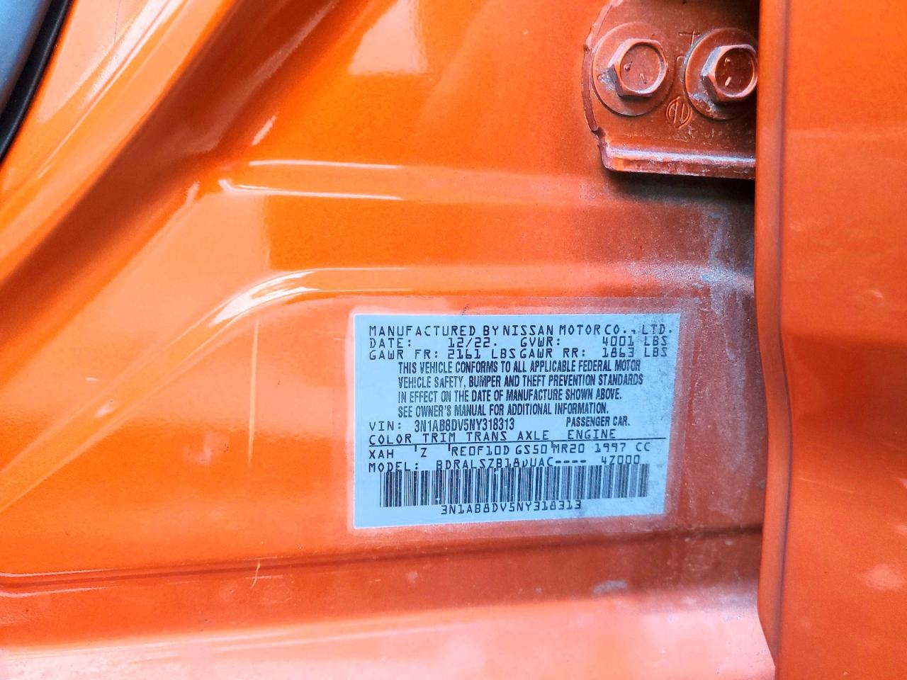 2022 NISSAN SENTRA SR photo 12