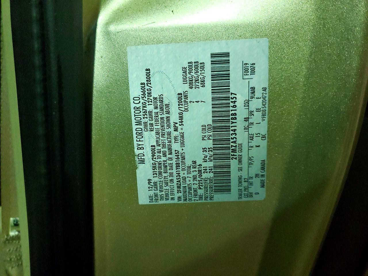 2000 FORD WINDSTAR SEL photo 25