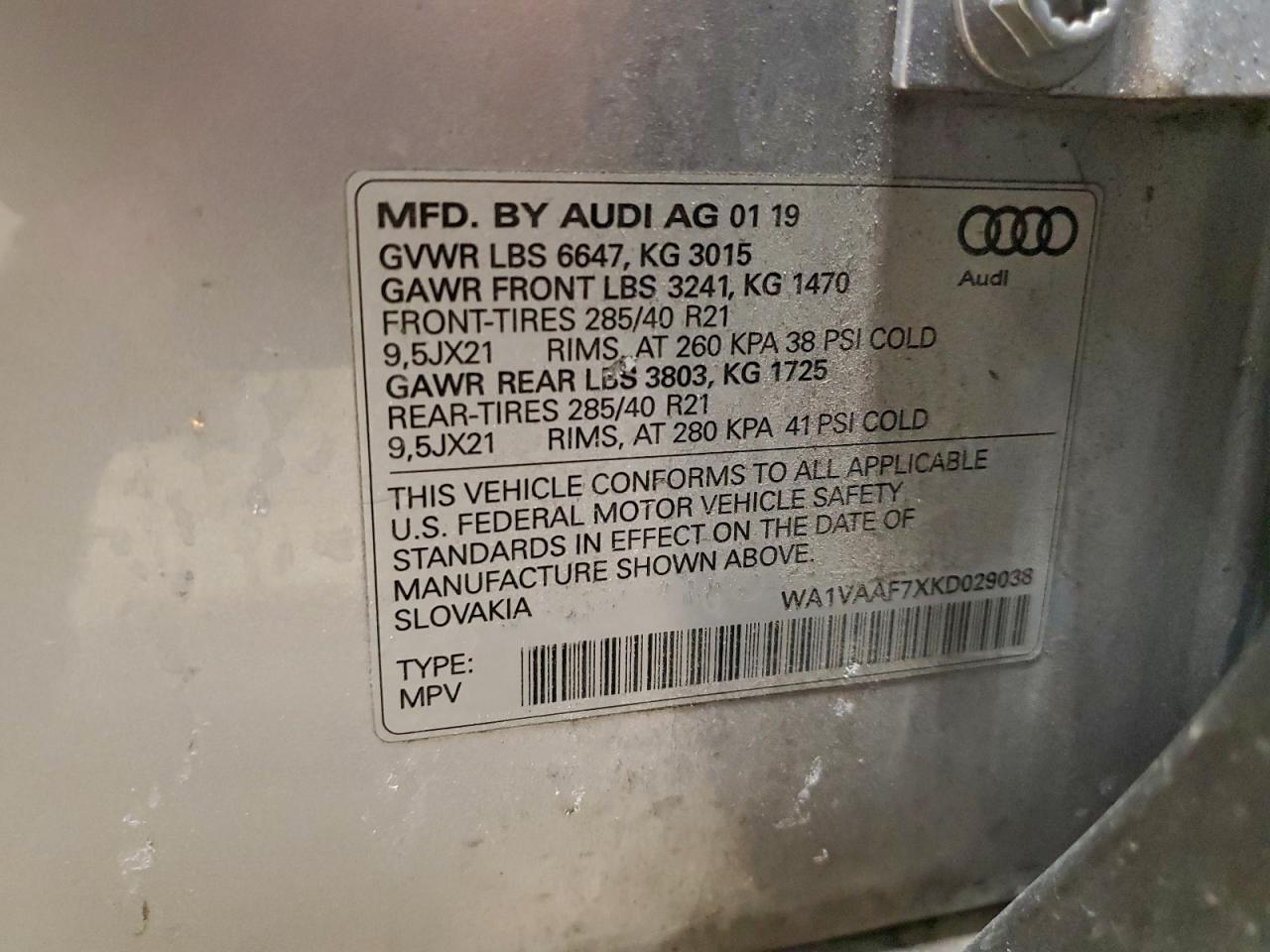 2019 AUDI Q7 PRESTIGE photo 13