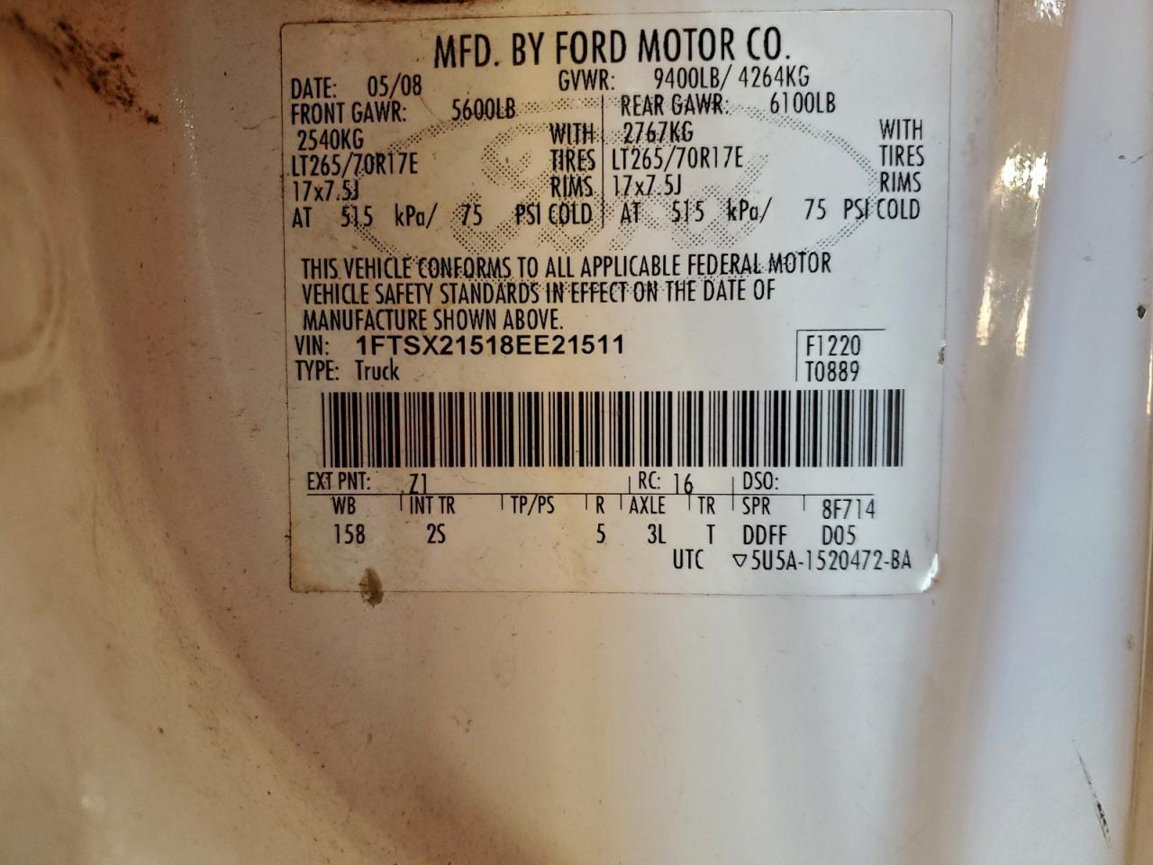 2008 FORD F250 SUPER DUTY photo 12