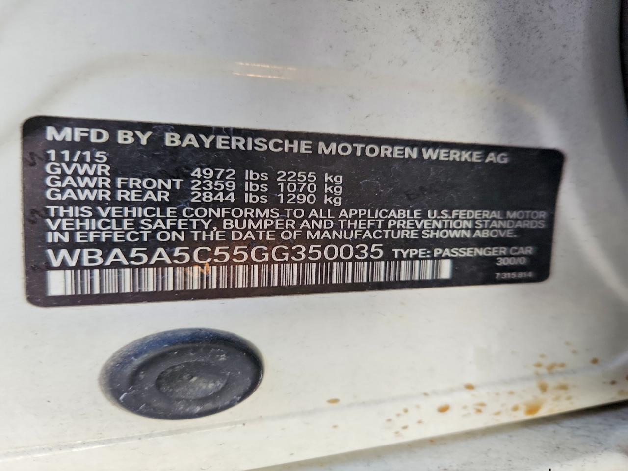 2016 BMW 528 I photo 12