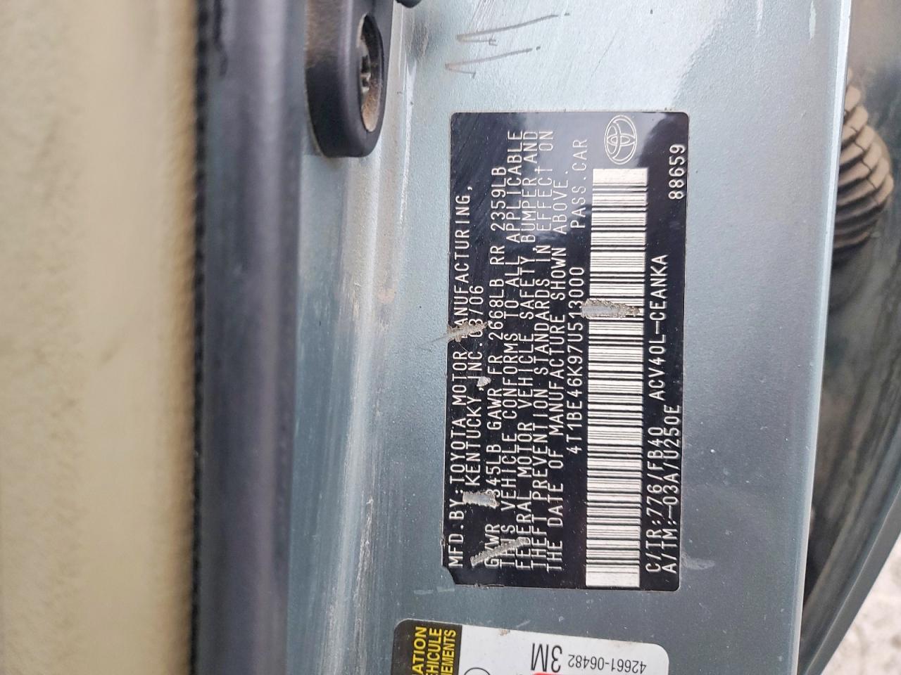 2007 TOYOTA CAMRY photo 23