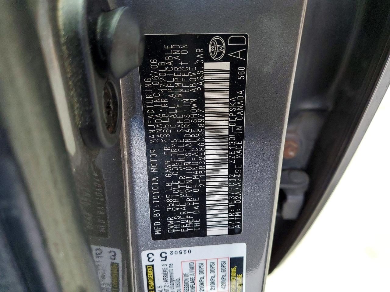 2006 TOYOTA COROLLA CE photo 34