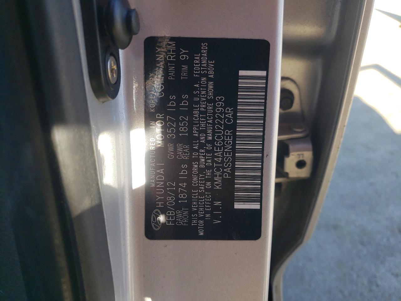 2012 HYUNDAI ACCENT GLS photo 12