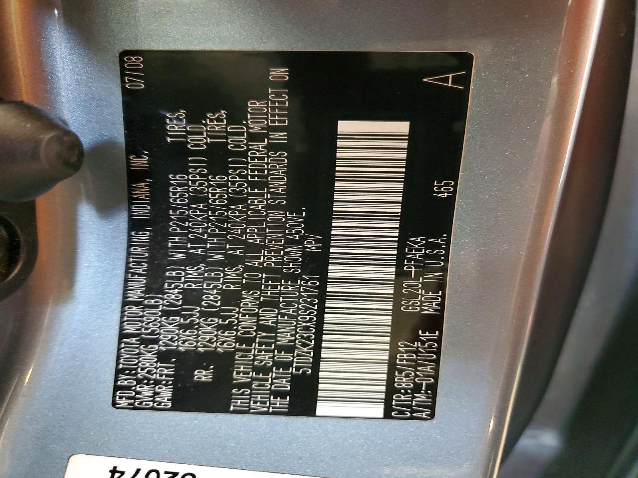 2009 TOYOTA SIENNA CE photo 37