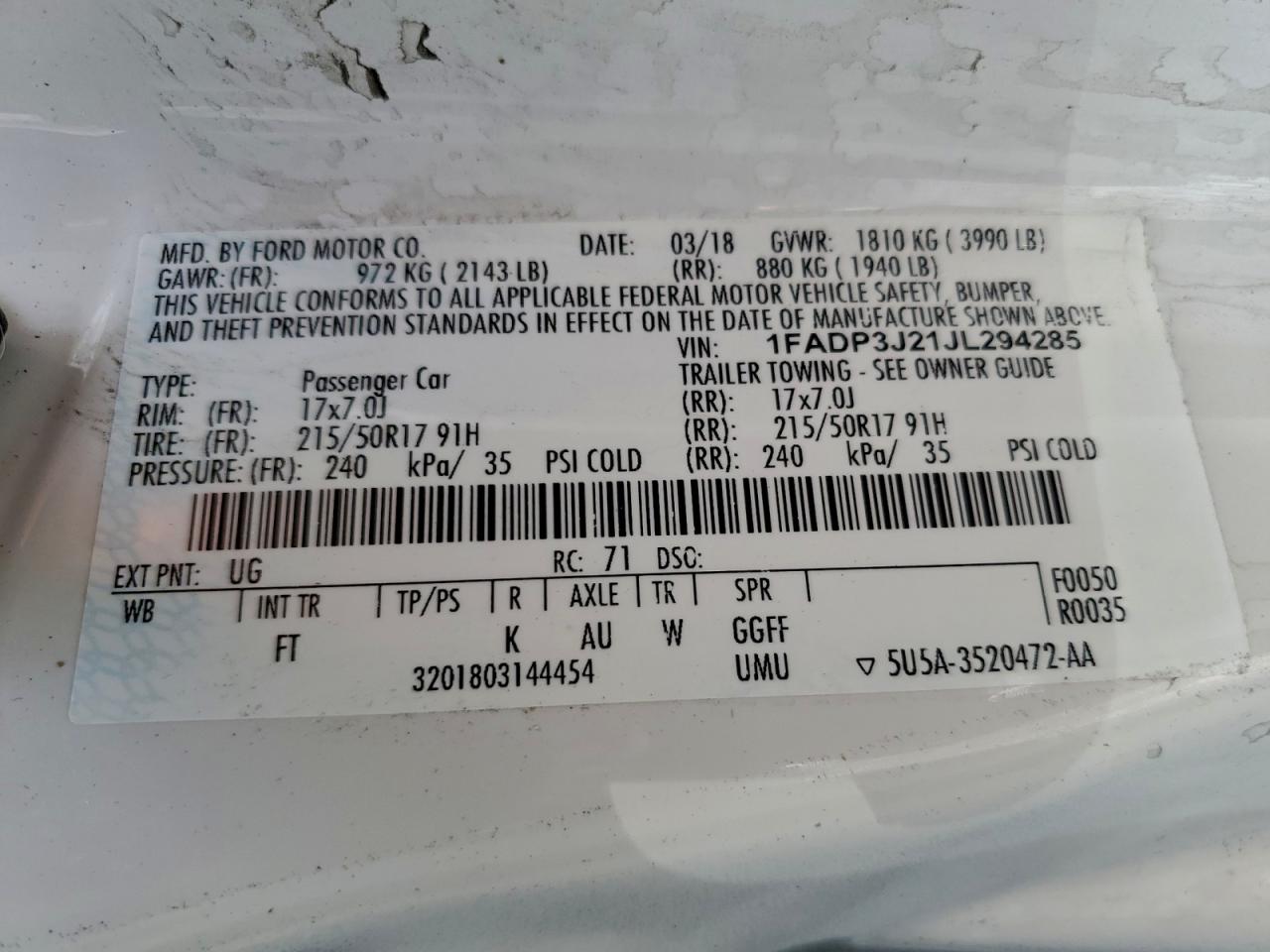 2018 FORD FOCUS TITANIUM photo 12