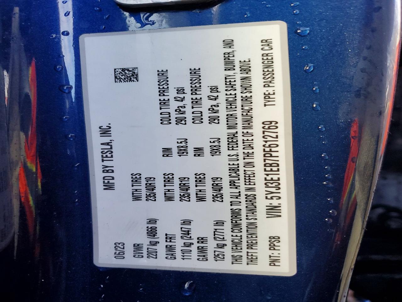 2023 TESLA MODEL 3 photo 34