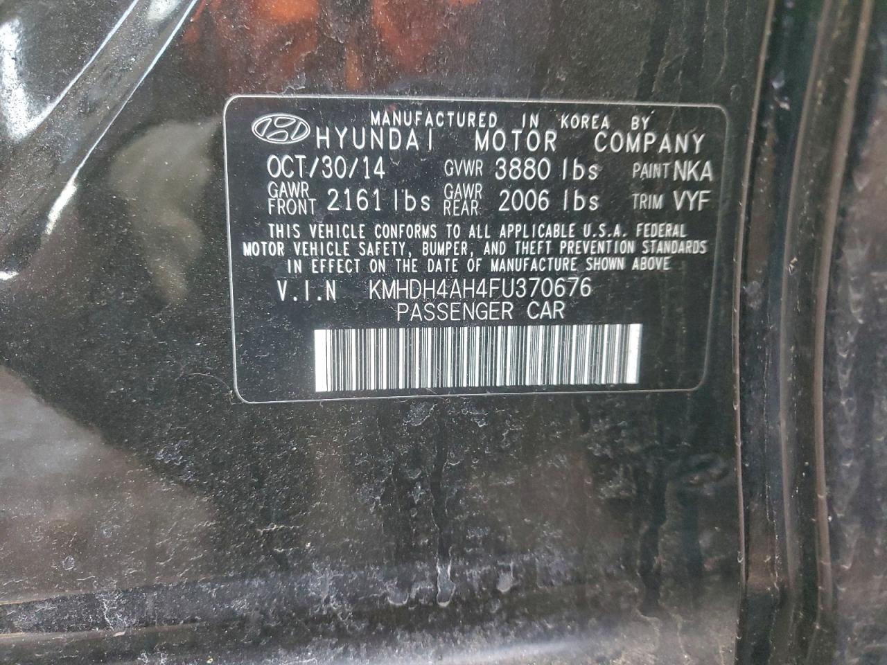 2015 HYUNDAI ELANTRA SE photo 13