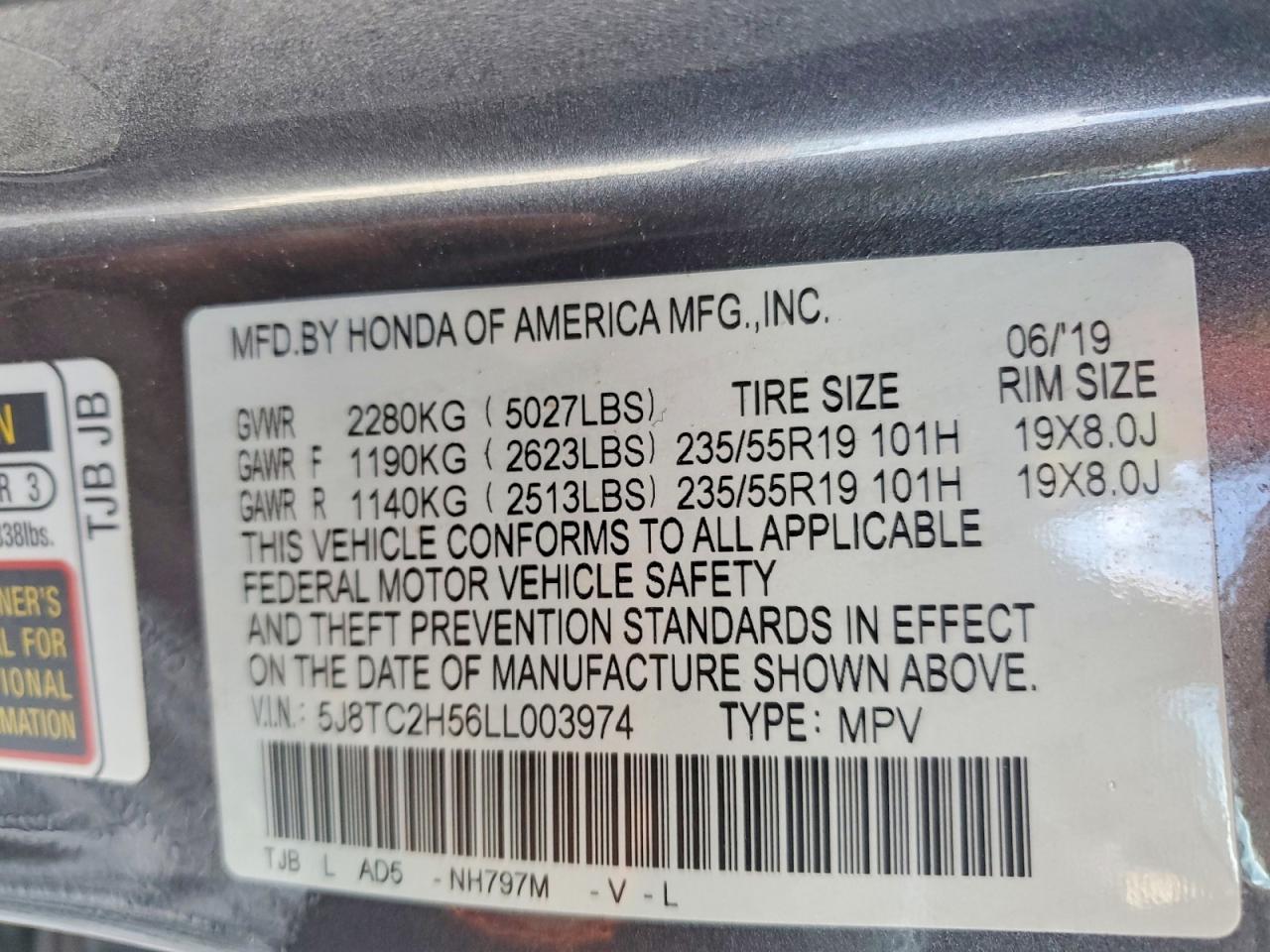 2020 ACURA RDX TECHNOLOGY photo 13