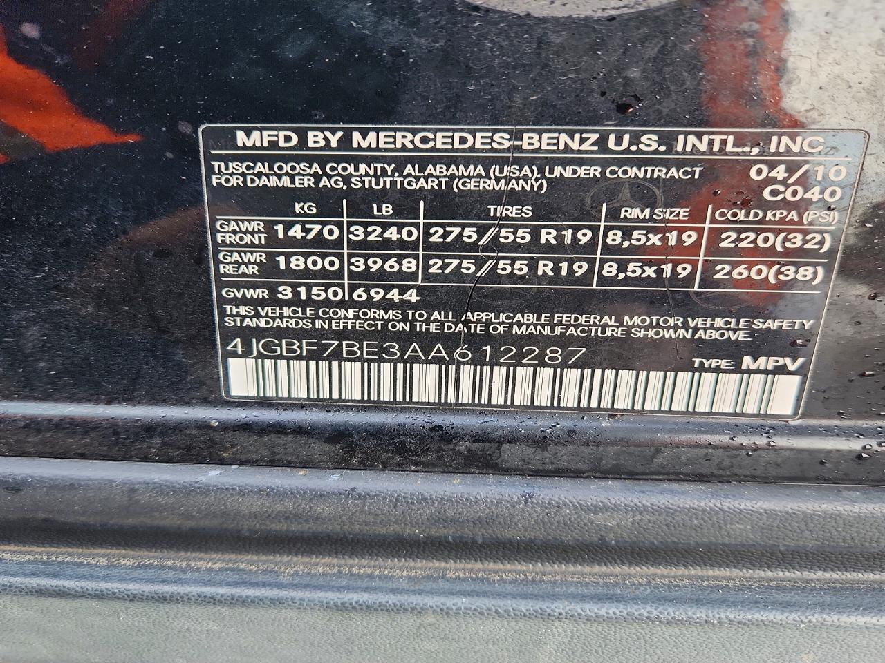 2010 MERCEDES-BENZ GL 450 4MATIC photo 25