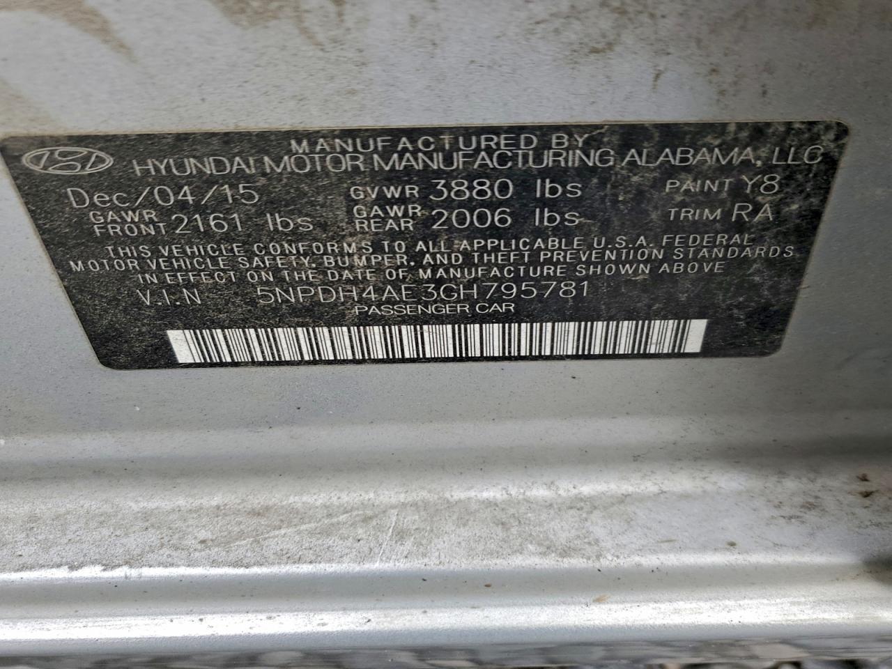 2016 HYUNDAI ELANTRA SE photo 12