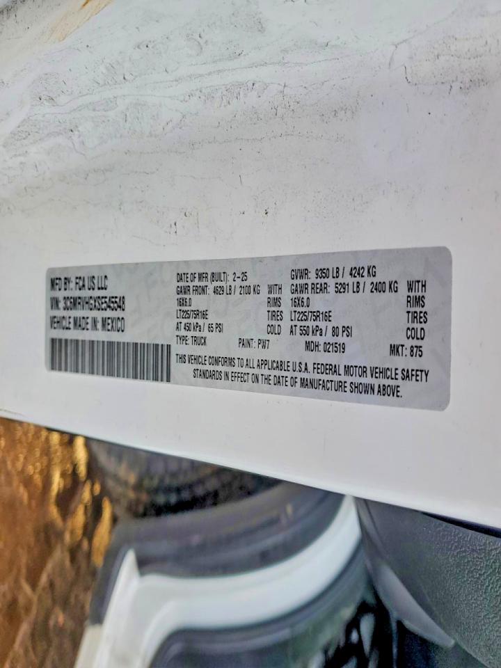 2025 RAM PROMASTER 3500 DELIVERY VAN photo 13