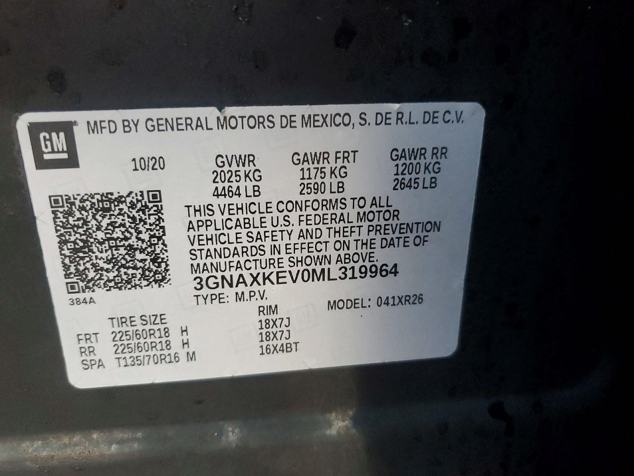 2021 CHEVROLET EQUINOX LT photo 13