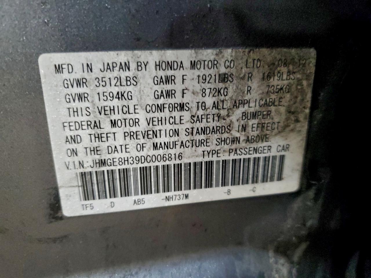 2013 HONDA FIT photo 13