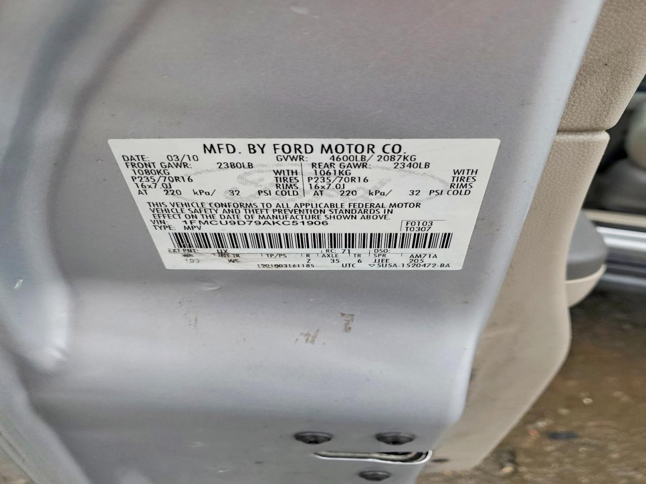2010 FORD ESCAPE XLT photo 13