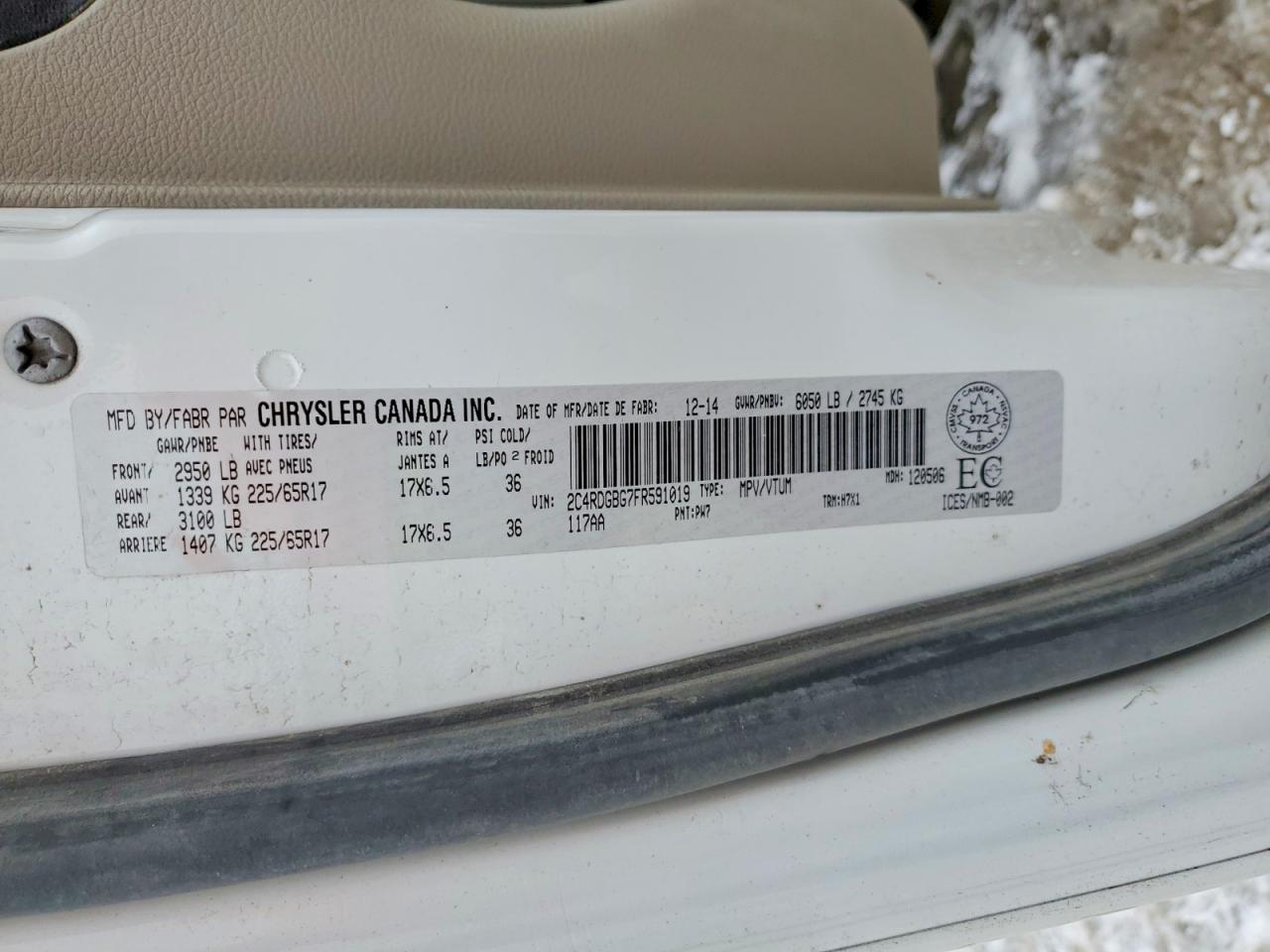 2015 DODGE GRAND CARAVAN SE photo 13